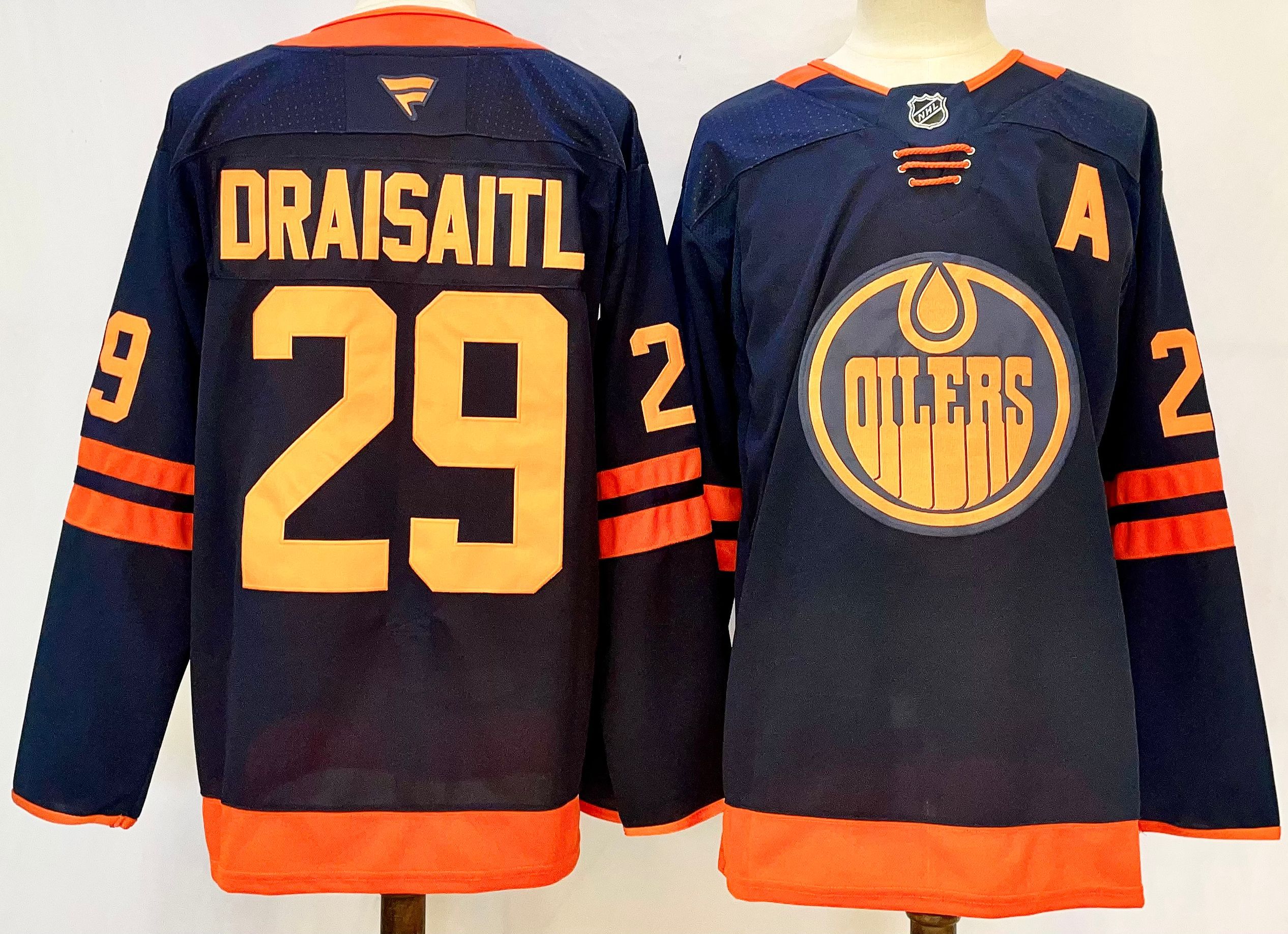 Men Edmonton Oilers #29 Draisaitl Black 2025 Home Premier Player NHL Jersey